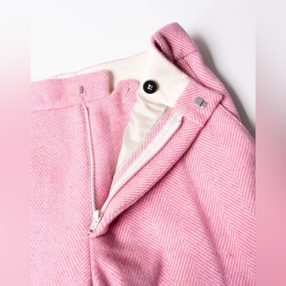 GCDS GIULY COUTURE Chino Trousers Size XL Wool Blend Pink - Picture 4 of 12